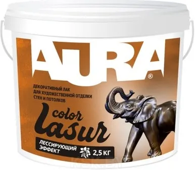 Аура Lasur Color декоративный лак для художественной отделки стен и потолков