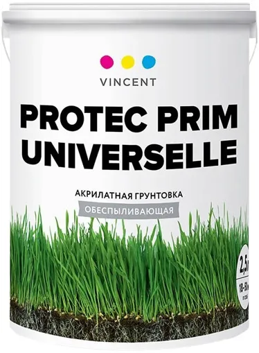 Vincent Protec Prim Universelle акрилатная грунтовка обеспыливающая Vincent Protec Prim Universelle акрилатная грунтовка обеспыливающая