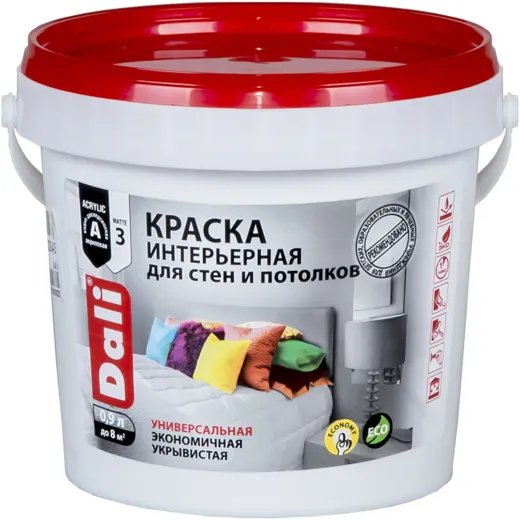 Dali Интерьерная акриловая водно-дисперсионная краска для стен и потолков Dali Интерьерная акриловая водно-дисперсионная краска для стен и потолков недорого с доставкой