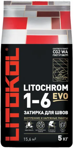 Литокол Litochrom 1-6 Evo цветная цементная затирка для швов Литокол Litochrom 1-6 Evo цветная цементная затирка для швов недорого с доставкой