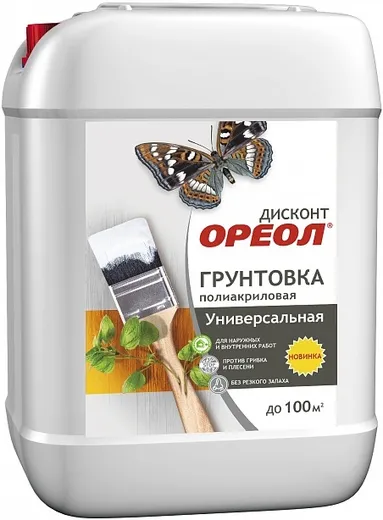 Ореол Discont грунтовка глубокого проникновения акриловая с антисептиком