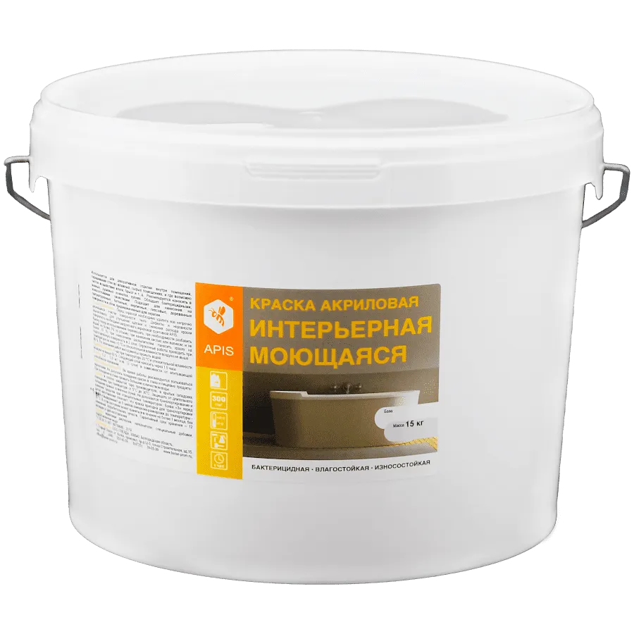 Краска акриловая APIS интерьерная моющаяся Краска акриловая APIS интерьерная моющаяся недорого с доставкой