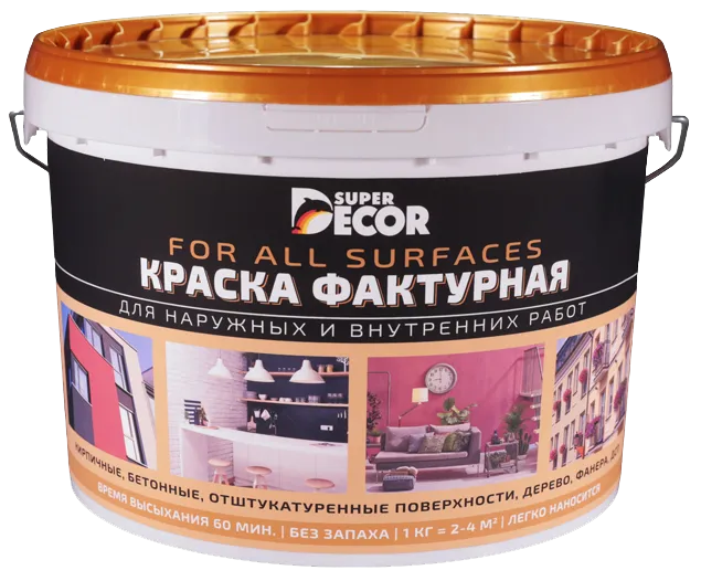 Super Decor фактурная краска Люкс