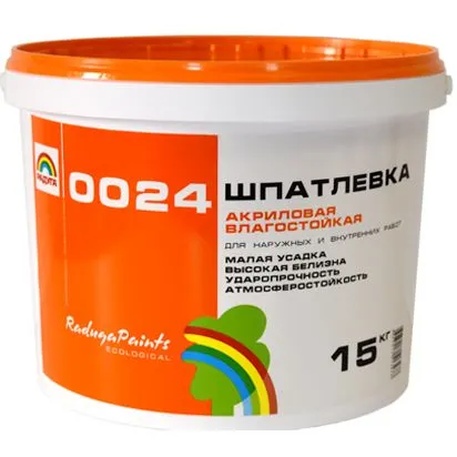 РАДУГА 0024 Шпатлевка влагостойкая фасадная РАДУГА 0024 Шпатлевка влагостойкая фасадная недорого с доставкой
