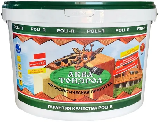 Поли-Р Аква Тонэрол антисептическая пропитка для дерева акриловая Поли-Р Аква Тонэрол антисептическая пропитка для дерева акриловая