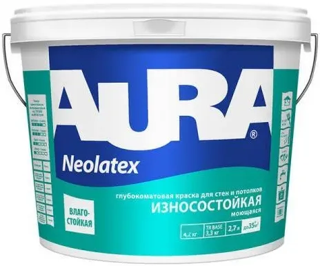 Аура Interior Neolatex интерьерная краска для стен и потолков