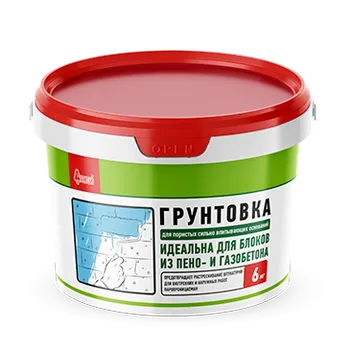 Грунтовка для пористых сильно впитывающих оснований 6 кг