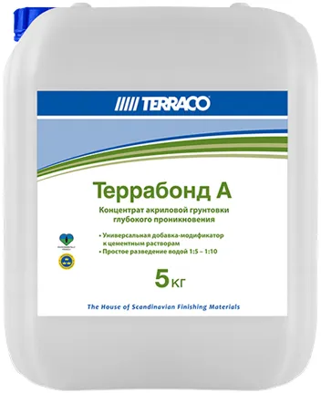 Terraco Террабонд A концентрат акриловой грунтовки глубокого проникновения Terraco Террабонд A концентрат акриловой грунтовки глубокого проникновения