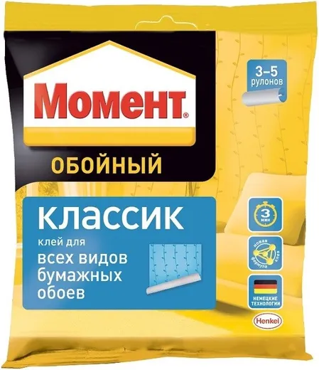 Момент Классик обойный клей для всех видов бумажных обоев Момент Классик обойный клей для всех видов бумажных обоев недорого с доставкой