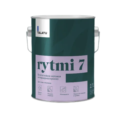 TALATU rytmi 7 влагостойкая матовая краска База С TALATU rytmi 7 влагостойкая матовая краска База С недорого с доставкой