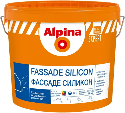 Alpina Expert Silicon Fassade краска силиконовая фасадная Alpina Expert Silicon Fassade краска силиконовая фасадная недорого с доставкой