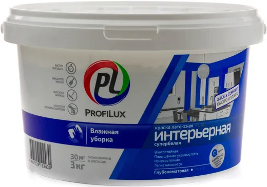 Профилюкс PL-10L краска интерьерная влагостойкая Профилюкс PL-10L краска интерьерная влагостойкая недорого с доставкой