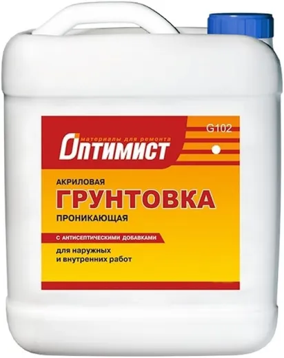 Оптимист G 102 акриловая грунтовка проникающая
