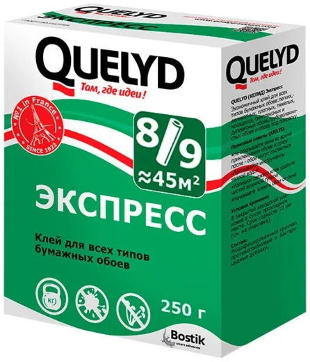 Quelyd Экспресс клей для всех типов бумажных обоев Quelyd Экспресс клей для всех типов бумажных обоев