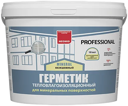 Неомид Mineral Professional Межшовный герметик тепловлагоизоляционный Неомид Mineral Professional Межшовный герметик тепловлагоизоляционный