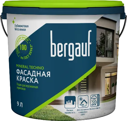 MINERAL TECHNO Краска водно-дисперсионная акриловая для фасадных работ