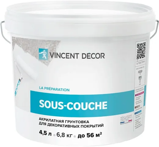 Vincent Decor Sous-Couche акрилатная грунтовка для декоративных покрытий Vincent Decor Sous-Couche акрилатная грунтовка для декоративных покрытий недорого с доставкой