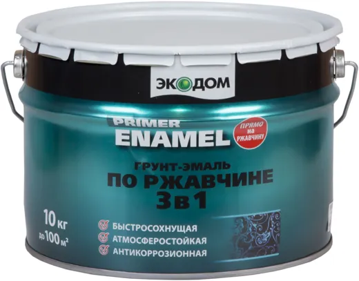 Экодом Primer Enamel грунт-эмаль по ржавчине 3 в 1 Экодом Primer Enamel грунт-эмаль по ржавчине 3 в 1 недорого с доставкой