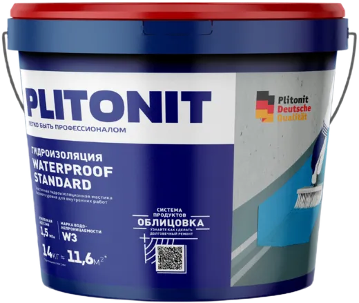 Плитонит Waterproof Standard мастика гидроизоляционная эластичная Плитонит Waterproof Standard мастика гидроизоляционная эластичная недорого с доставкой