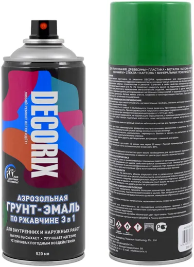 Decorix грунт-эмаль аэрозольная по ржавчине 3 в 1 глянцевая Decorix грунт-эмаль аэрозольная по ржавчине 3 в 1 глянцевая недорого с доставкой