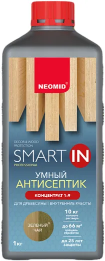 Неомид Smart In Умный антисептик-концентрат для древесины и внутренних работ Неомид Smart In Умный антисептик-концентрат для древесины и внутренних работ