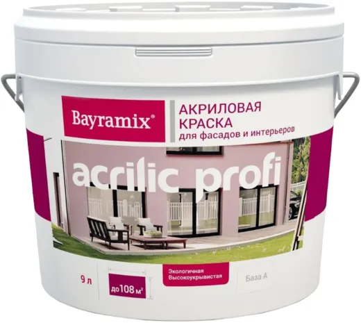 Bayramix Akrylik Profi акриловая краска для фасадов и интерьеров Bayramix Akrylik Profi акриловая краска для фасадов и интерьеров недорого с доставкой