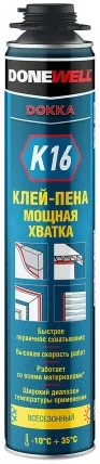Donewell Dokka K16 клей-пена мощная хватка Donewell Dokka K16 клей-пена мощная хватка недорого с доставкой