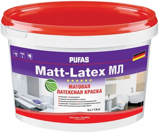 Пуфас Matt-Latex МЛ матовая латексная краска Пуфас Matt-Latex МЛ матовая латексная краска недорого с доставкой