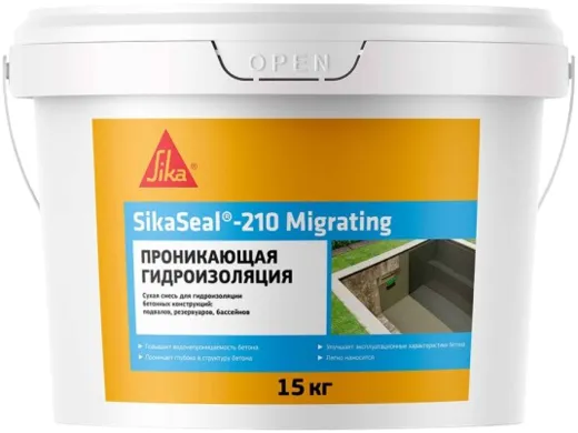 Sika Sikaseal-210 Migrating гидроизоляционный раствор на цементной основе Sika Sikaseal-210 Migrating гидроизоляционный раствор на цементной основе недорого с доставкой