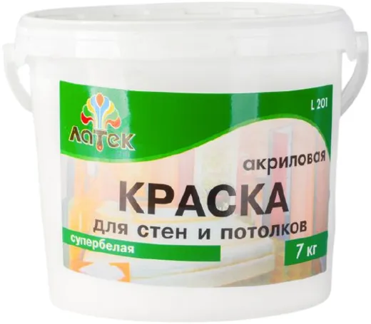 Латек Л 201 акриловая краска для стен и потолков Латек Л 201 акриловая краска для стен и потолков недорого с доставкой