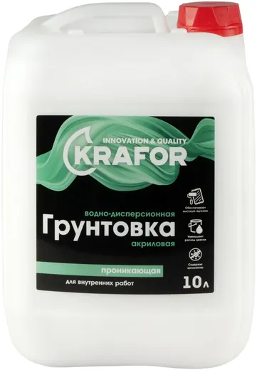 Крафор грунтовка акриловая проникающая для внутренних работ Крафор грунтовка акриловая проникающая для внутренних работ недорого с доставкой