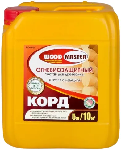 Woodmaster Корд огнебиозащитный состав для древесины Woodmaster Корд огнебиозащитный состав для древесины