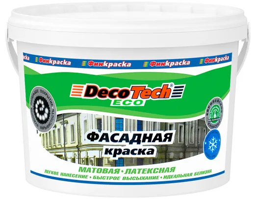 Decotech Eco краска фасадная латексная Decotech Eco краска фасадная латексная недорого с доставкой