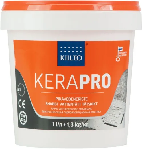 Kiilto Pro Kerapro быстросохнущая гидроизоляционная мастика Kiilto Pro Kerapro быстросохнущая гидроизоляционная мастика недорого с доставкой