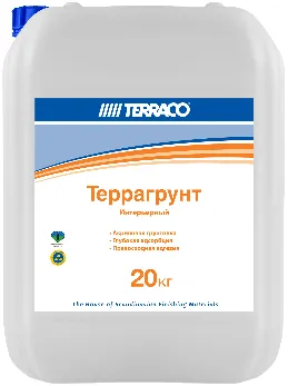 Terraco Террагрунт Интерьерный грунтовка проникающая для внутренних работ