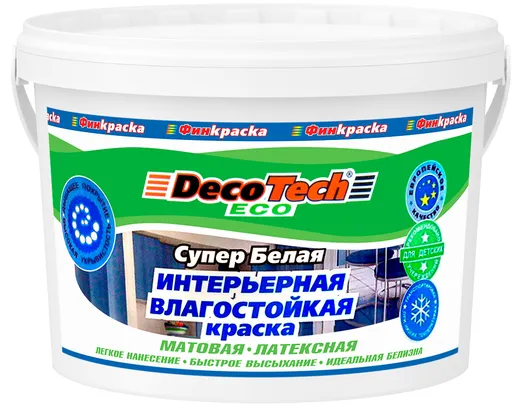Decotech Eco краска интерьерная влагостойкая латексная Decotech Eco краска интерьерная влагостойкая латексная недорого с доставкой