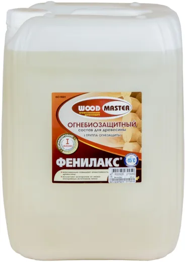 Woodmaster Фенилакс огнебиозащитный состав для древесины Woodmaster Фенилакс огнебиозащитный состав для древесины