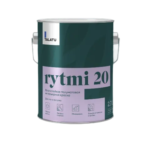 TALATU rytmi 20 влагостойкая полуматовая краска База А TALATU rytmi 20 влагостойкая полуматовая краска База А недорого с доставкой
