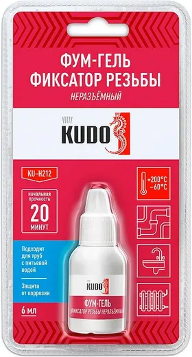 Kudo фум-гель фиксатор резьбы неразъемный