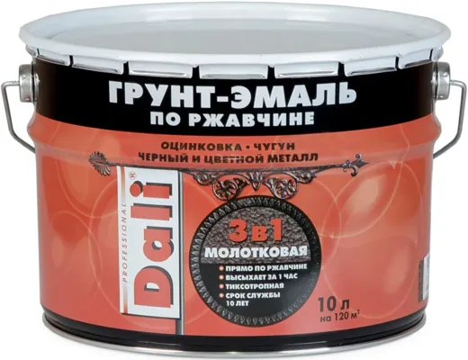 Dali грунт-эмаль по ржавчине 3 в 1 молотковая Dali грунт-эмаль по ржавчине 3 в 1 молотковая