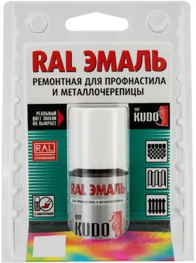 Kudo RAL эмаль ремонтная для профнастила и металлочерепицы Kudo RAL эмаль ремонтная для профнастила и металлочерепицы недорого с доставкой