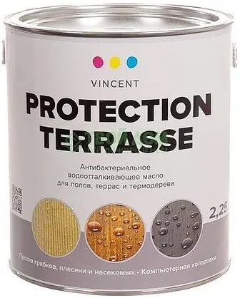 Vincent Protection Terrasse антибактериальное водоотталкивающее масло для полов террас Vincent Protection Terrasse антибактериальное водоотталкивающее масло для полов террас