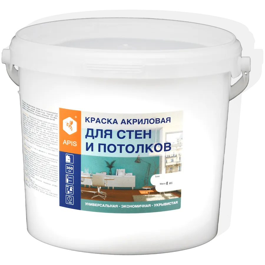 Краска акриловая APIS для стен и потолков