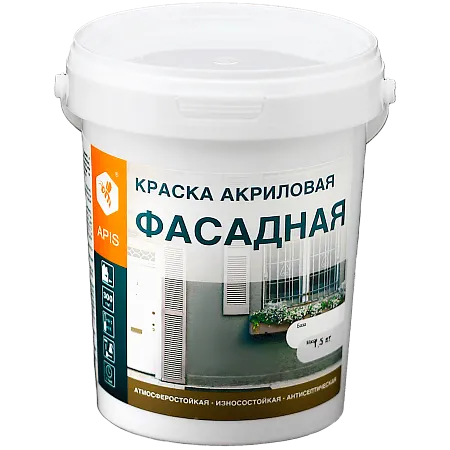 Краска акриловая APIS фасадная Краска акриловая APIS фасадная