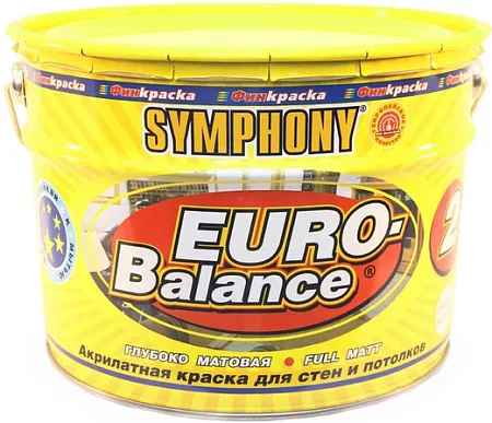 Финкраска Симфония Euro-Balance 2 акрилатная краска для стен и потолков Финкраска Симфония Euro-Balance 2 акрилатная краска для стен и потолков
