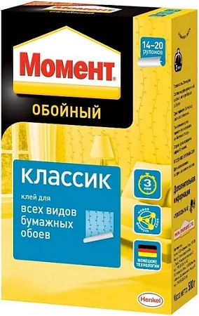 Момент Классик обойный клей для всех видов бумажных обоев Момент Классик обойный клей для всех видов бумажных обоев