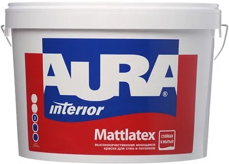 Аура Interior Mattlatex высококачественная моющаяся краска для стен и потолков Аура Interior Mattlatex высококачественная моющаяся краска для стен и потолков