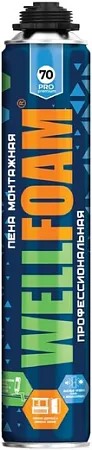 Wellfoam 70 пена монтажная профессиональная всесезонная Wellfoam 70 пена монтажная профессиональная всесезонная недорого с доставкой