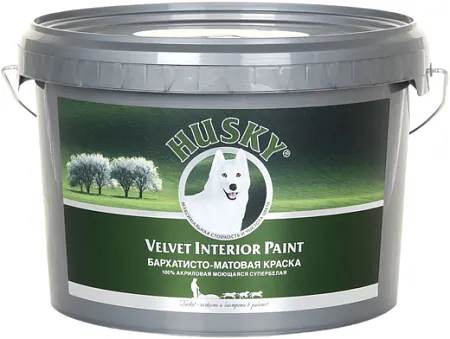 Хаски Velvet Interior Paint краска акриловая моющаяся бархатисто-матовая Хаски Velvet Interior Paint краска акриловая моющаяся бархатисто-матовая