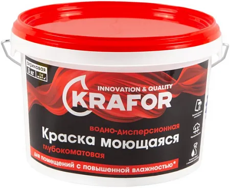 Крафор водно-дисперсионная краска акриловая моющаяся интерьерная Крафор водно-дисперсионная краска акриловая моющаяся интерьерная